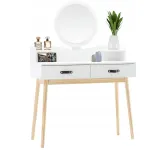 Туалетний косметичний столик з дзеркалом "MIRROR" 100х40х139см (білий) Польща (PHO1602)