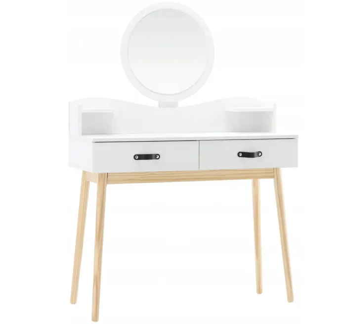 Туалетний косметичний столик з дзеркалом "MIRROR" 100х40х139см (білий) Польща (PHO1602) - зображення 4