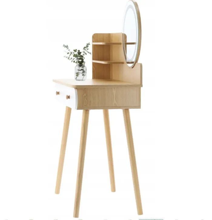 Туалетный косметический столик зеркало с LED подсветкой 80x40x120см Польша (PHO7476) - изображение 2