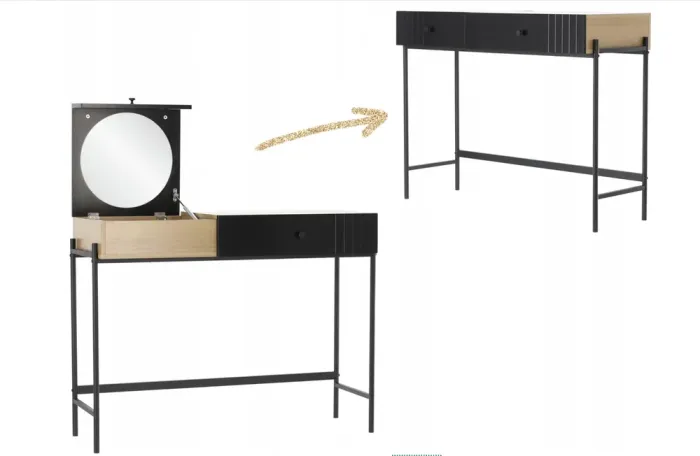 Туалетный косметический столик LOFT RETRO 100x40x79см Польша (PHO1619) - изображение 5