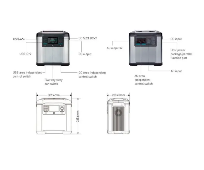 Портативная зарядная станция 3E P25 MAX 1935 Вт-час (A02914) - изображение 3
