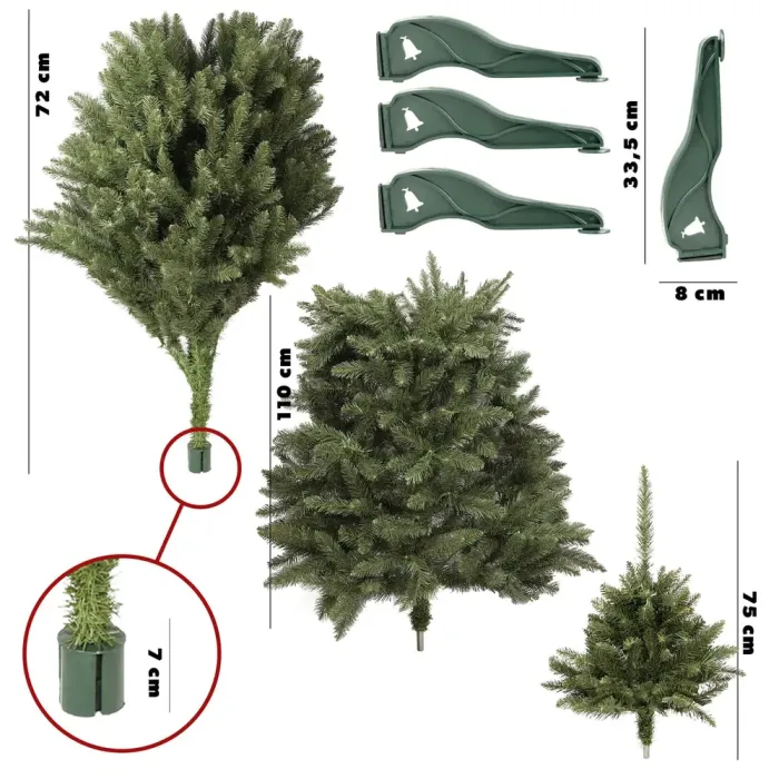 Штучна ялинка кавказька Marou 220 см, Зелена (27743) - зображення 8