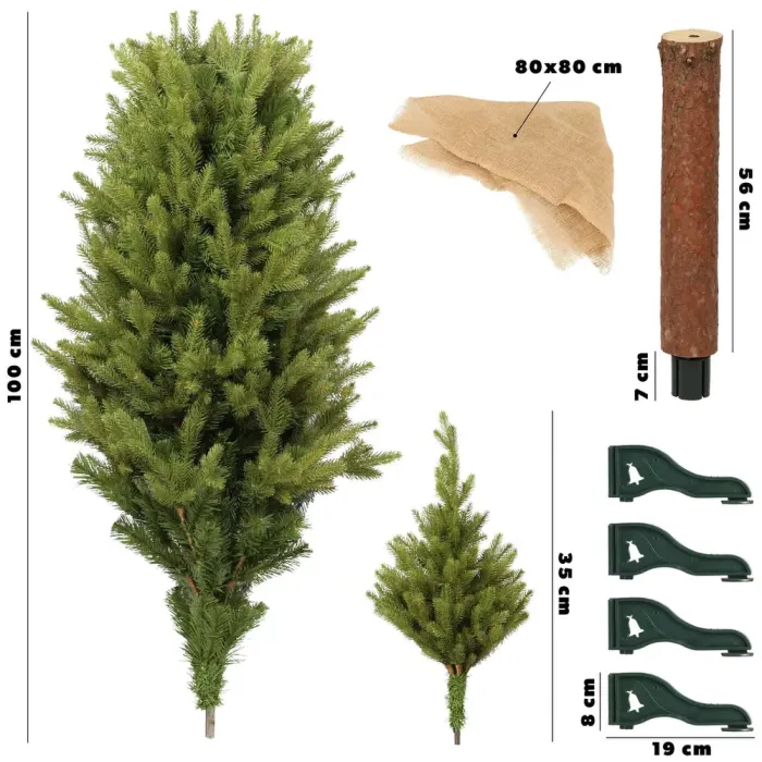 Штучна ялинка на стовбурі Pinet 180 см, Зелена (27752) - зображення 8