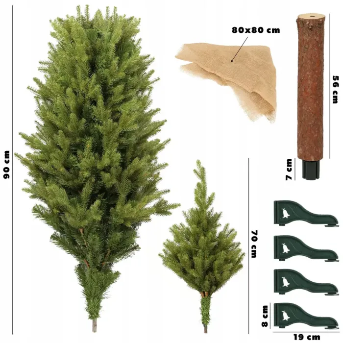 Искусственная елка на стволе Pinet 220 см, Зеленая (27753) - изображение 8
