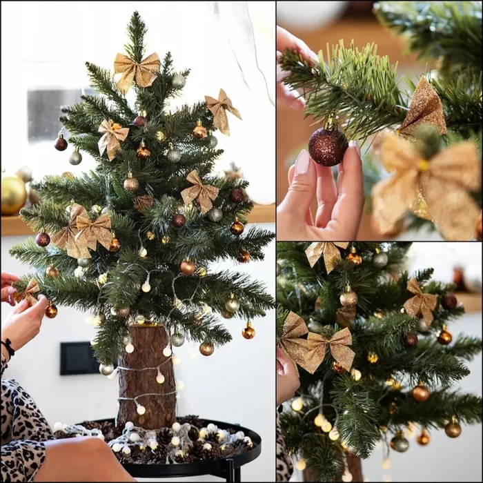 Маленька штучна ялинка на натуральному пні Springos ПРЕМІУМ 90 см (CT0140) - зображення 5