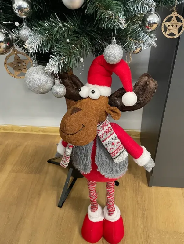 Рождественский декоративный олень с телескопическими ножками Ruhhy 88 см (22101) - изображение 1