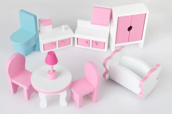 Деревянный кукольный дом с LED подсветкой (3892) - изображение 7