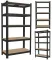 Стеллаж металлический 180х90х40 см 5 полок, погрузка - 175 кг на полку (Черный) (GWI7392)