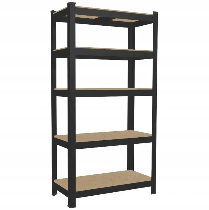 Стеллаж металлический 180х90х40 см 5 полок, погрузка - 175 кг на полку (Черный) (GWI7392) - изображение 4