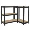 Стеллаж металлический 180х90х40 см 5 полок, погрузка - 175 кг на полку (Черный) (GWI7392)