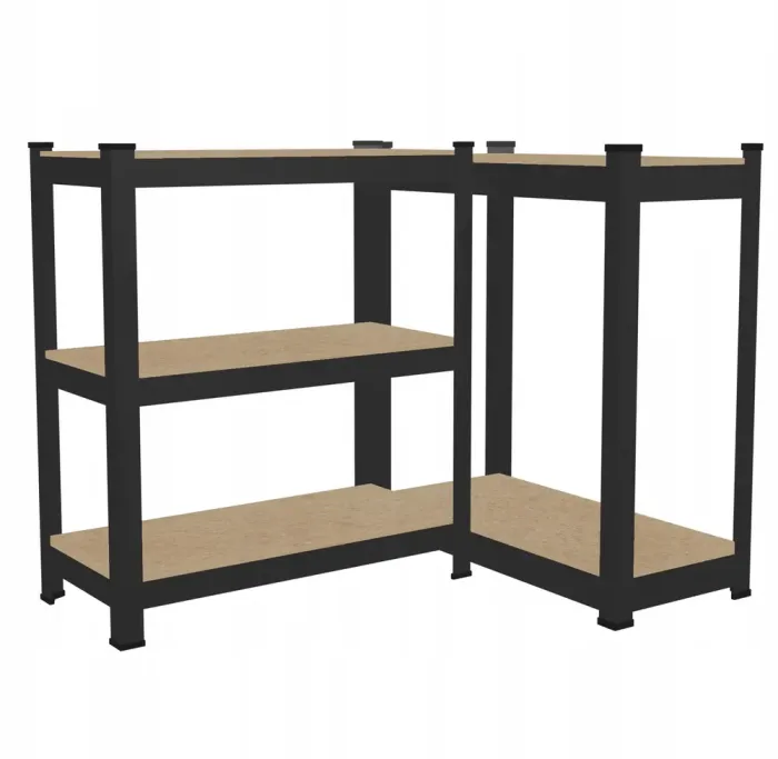 Стеллаж металлический 180х90х40 см 5 полок, погрузка - 175 кг на полку (Черный) (GWI7392) - изображение 5