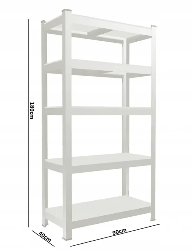 Стеллаж металлический 180х90х40 см 5 полок, погрузка - 175 кг на полку (Черный) (GWI7392) - изображение 7