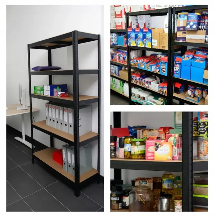 Стеллаж металлический 180х90х40 см 5 полок, погрузка - 175 кг на полку (Черный) (GWI7392) - изображение 10