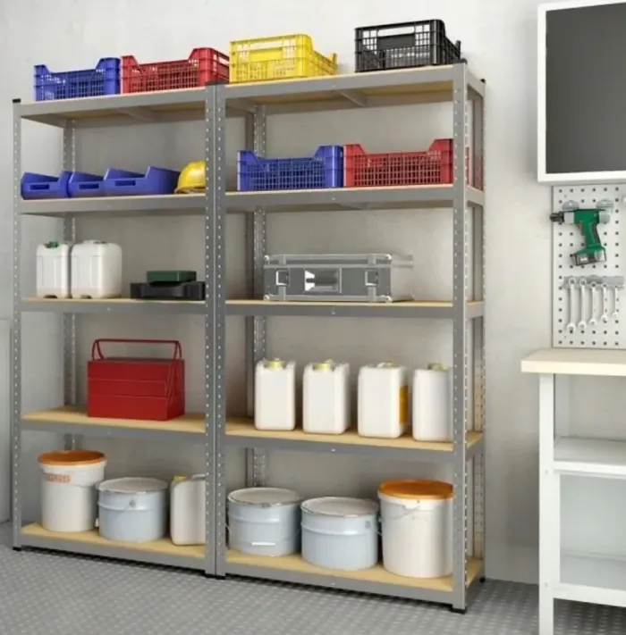 Стеллаж металлический 180х90х40 см 5 полок, погрузка - 175 кг на полку (Серый) Польша (GWI0878) - изображение 9