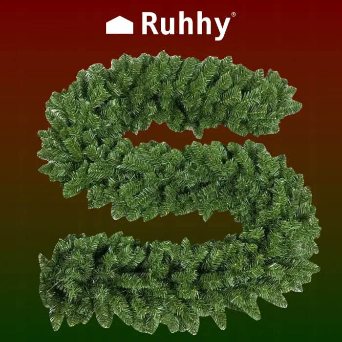 Різдвяний штучний зелений  гірляндний вінок Сосна 2,7м  Ruhhy (Польща) (22323) - зображення 7