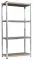 Стеллаж металлический 180х90х40 4 полки, погрузка 150кг - на полку серый (GWI0605)