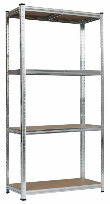 Стеллаж металлический 180х90х40 4 полки, погрузка 150кг - на полку серый (GWI0605) - изображение 1