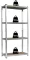 Стеллаж металлический 180х90х40 4 полки, погрузка 150кг - на полку серый (GWI0605)