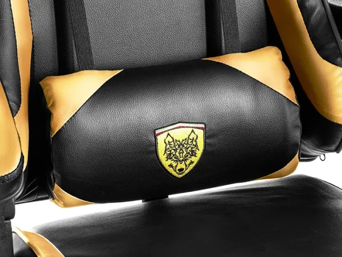 Крісло геймерське G845 золоте з підставкою для ніг (G845) - зображення 6