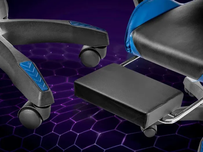 Крісло геймерське G847 синє з підставкою для ніг (G847) - изображение 8