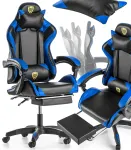 Крісло геймерське G847 синє з підставкою для ніг (G847)