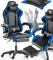 Крісло геймерське G847 синє з підставкою для ніг (G847)