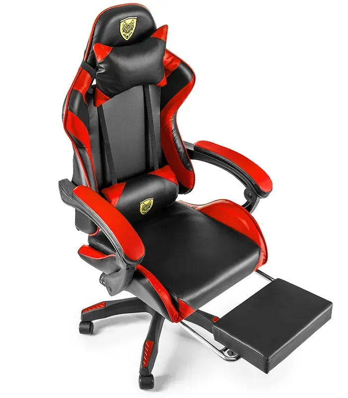 Крісло геймерське G848 червоне з підставкою для ніг (G848) - изображение 3