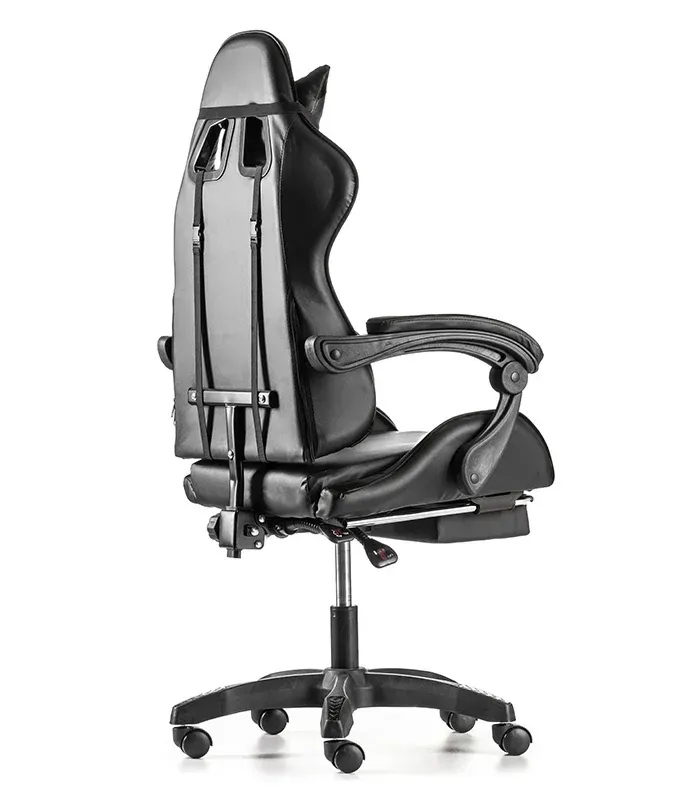 Крісло геймерське G844 чорне з підставкою для ніг (G844) - зображення 4