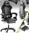 Крісло геймерське G844 чорне з підставкою для ніг (G844)
