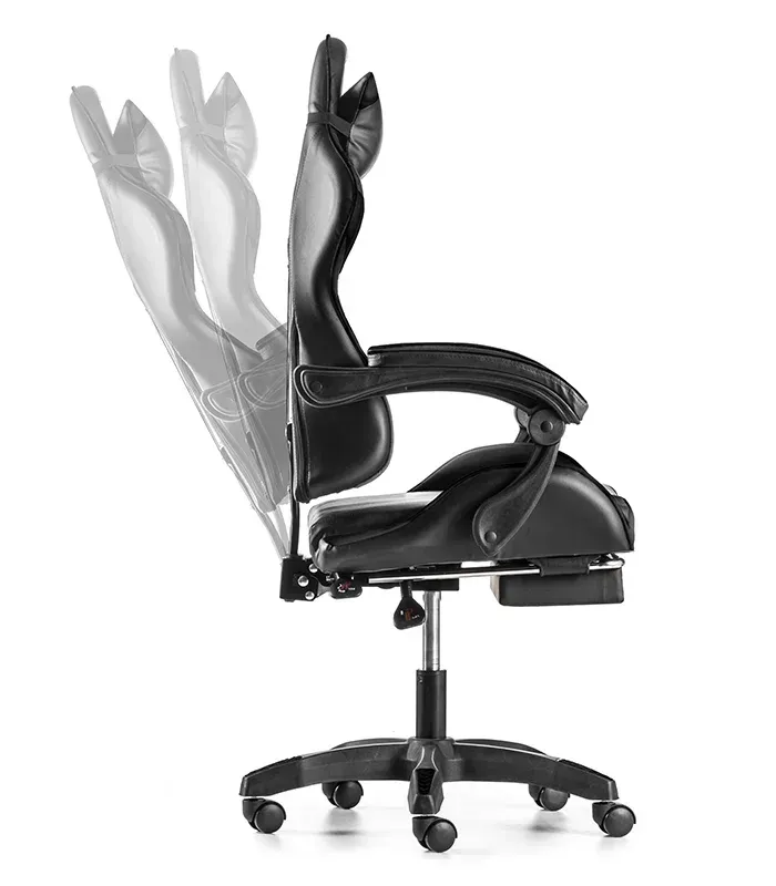 Крісло геймерське G844 чорне з підставкою для ніг (G844) - зображення 5