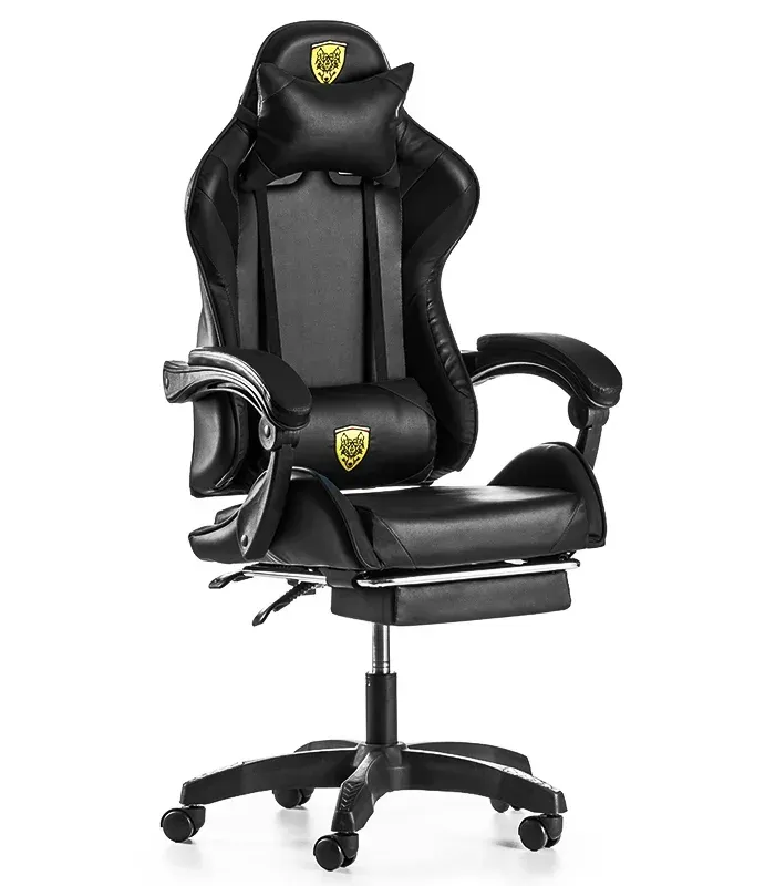 Крісло геймерське G844 чорне з підставкою для ніг (G844) - зображення 3