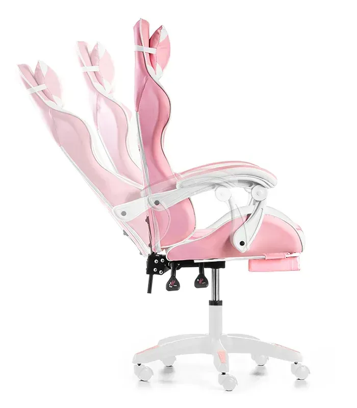 Крісло геймерське G846 рожеве з підставкою для ніг (G846) - изображение 4