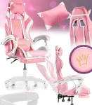 Крісло геймерське G846 рожеве з підставкою для ніг (G846)
