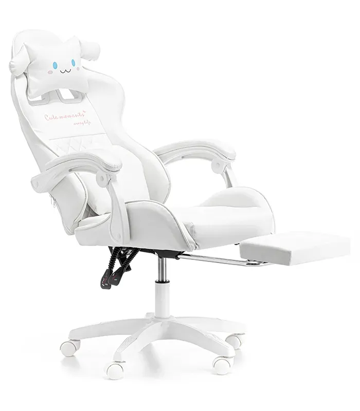 Дитяче геймерське крісло G894 з подушками та підставкою для ніг, Біле (G894) - изображение 6