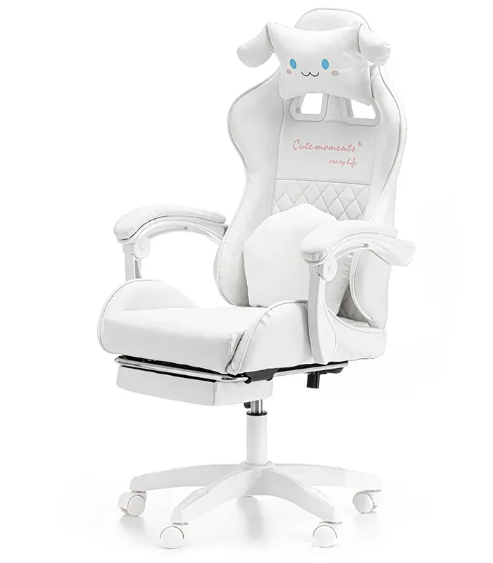 Дитяче геймерське крісло G894 з подушками та підставкою для ніг, Біле (G894) - изображение 8