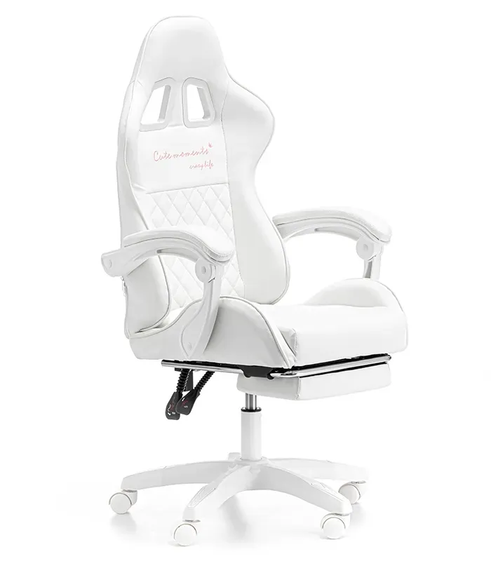 Дитяче геймерське крісло G894 з подушками та підставкою для ніг, Біле (G894) - изображение 4