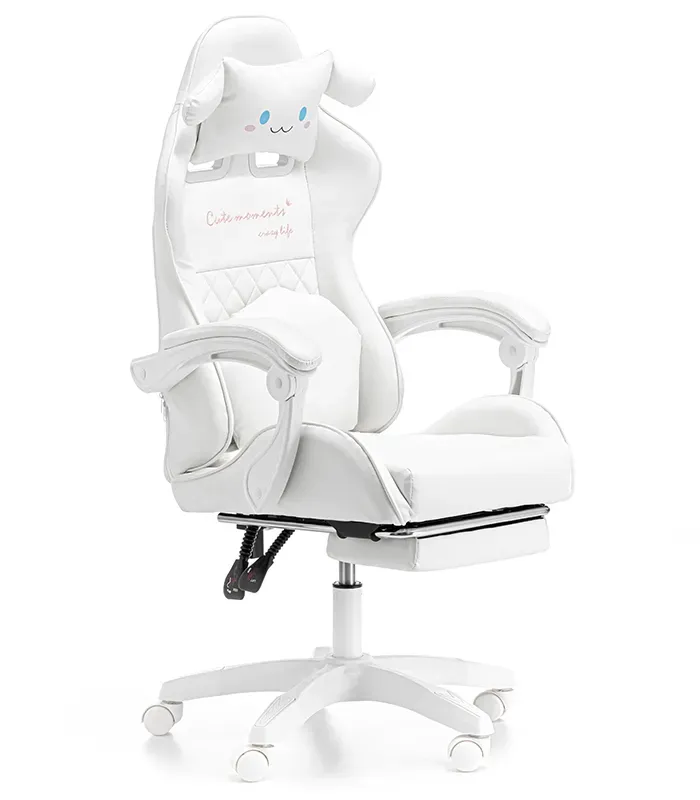 Дитяче геймерське крісло G894 з подушками та підставкою для ніг, Біле (G894) - изображение 3