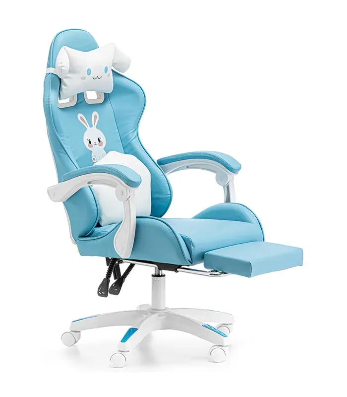 Дитяче геймерське крісло G893 з подушками та підставкою для ніг, Синє (G893) - зображення 3