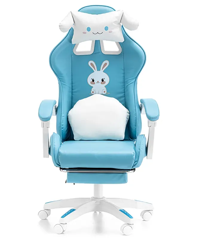 Дитяче геймерське крісло G893 з подушками та підставкою для ніг, Синє (G893) - зображення 5