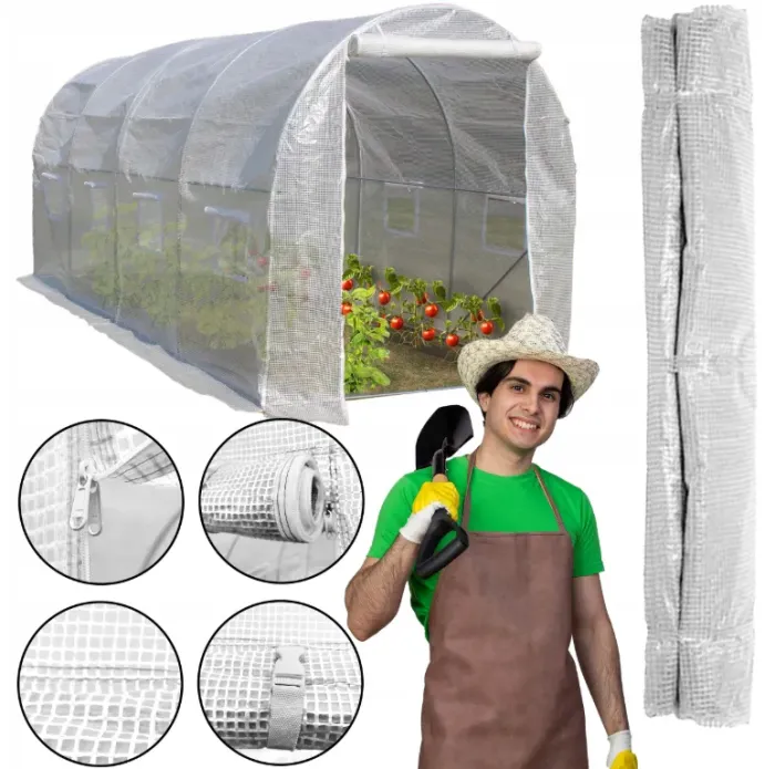 Садовая теплица с UV-12 пленкой 10м2 (4х2,5х2м) BASS POLSKA, Серая ( 85962) - зображення 2