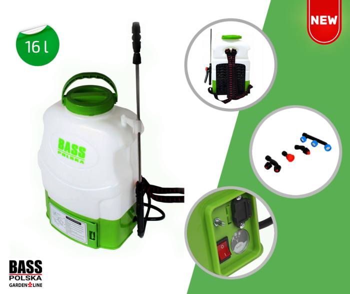 Ранцевий акумуляторний садовий обприскувач 16л Bass Polska 8616 (8616) - зображення 4