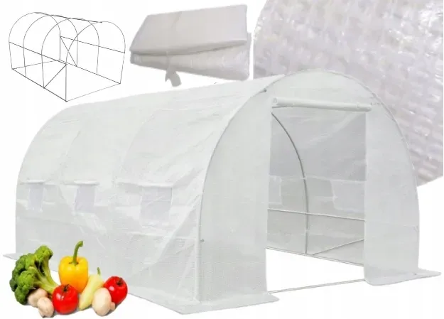 Садовая теплица с UV пленкой 6 м2 (3 х 2 х 2 м) BASS POLSKA, Прозрачная (85972) - изображение 2