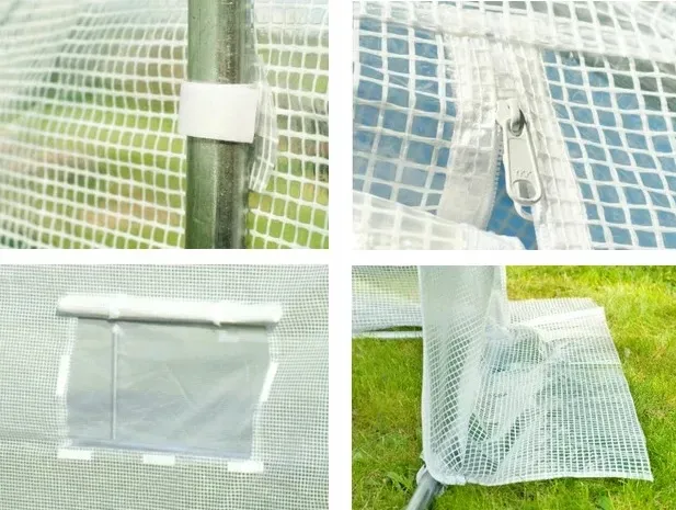 Садовая теплица с UV пленкой 6 м2 (3 х 2 х 2 м) BASS POLSKA, Прозрачная (85972) - изображение 6