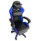 Геймерське крісло з RGB підсвіткою, подушками та висувною підставкою для ніг, Чорний/Синій (G897) (G897)