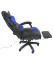 Геймерське крісло з RGB підсвіткою, подушками та висувною підставкою для ніг, Чорний/Синій (G897) (G897)