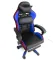 Геймерське крісло з RGB підсвіткою, подушками та висувною підставкою для ніг, Чорний/Синій (G897) (G897)