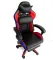 Геймерське крісло з RGB підсвіткою, подушками та висувною підставкою для ніг, Чорний/Червоний (G896) (G896)