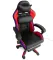 Геймерське крісло з RGB підсвіткою, подушками та висувною підставкою для ніг, Чорний/Червоний (G896) (G896)