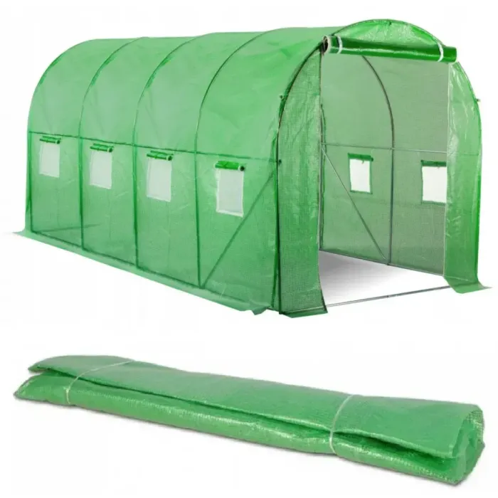 Плівка для теплиці 10 м2 (4х2,5х2м) 140 г/м2, UV, вітростійка, морозостійка, Зелена (P0051) - зображення 1