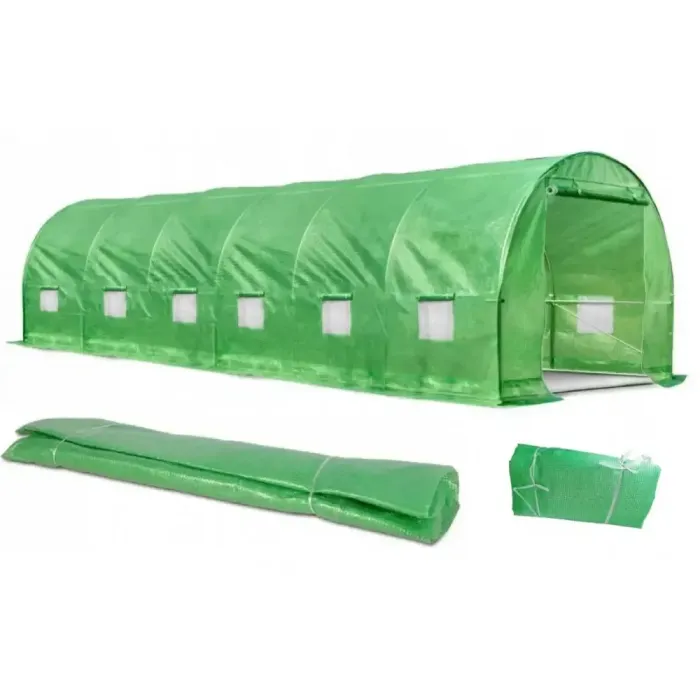 Плівка для теплиці 18 м2 (6х3х2м) 140 г/м2, UV, вітростійка, морозостійка, Зелена (P0052) - изображение 1